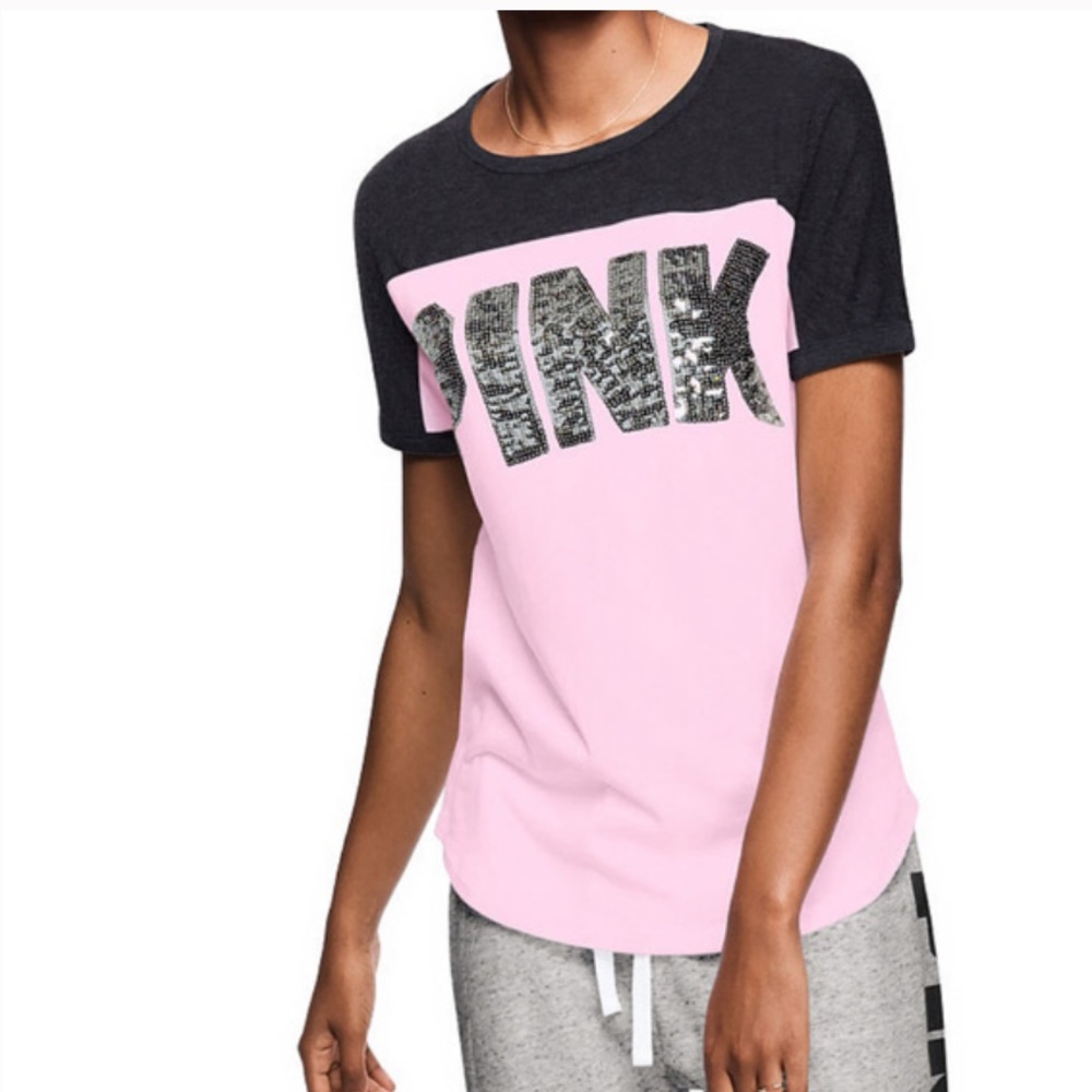Pink Vs Sequin Tee - image 1